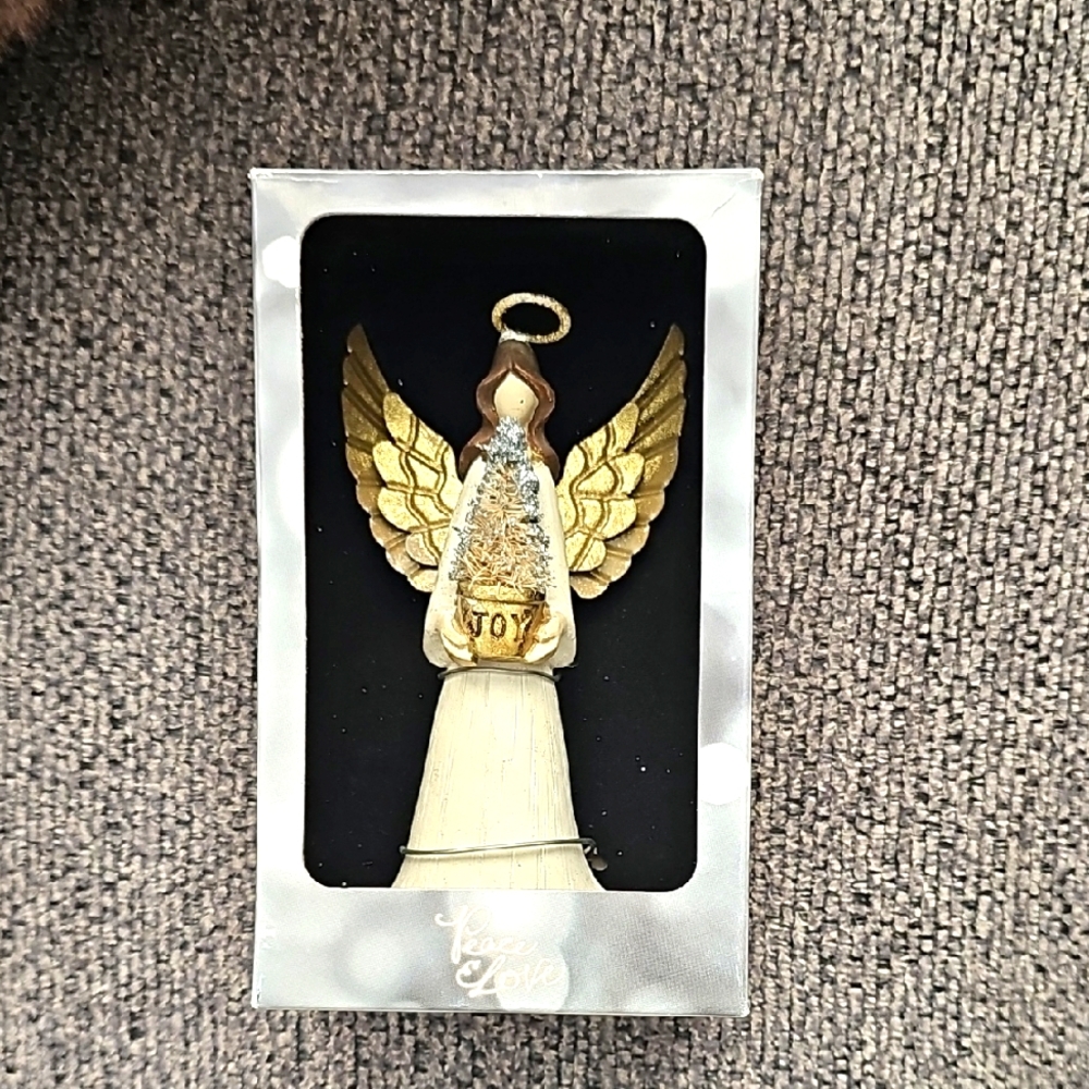 XMAS N JULY, Kohl's St. Nicholas Square Angel Ornament with Gold Accents